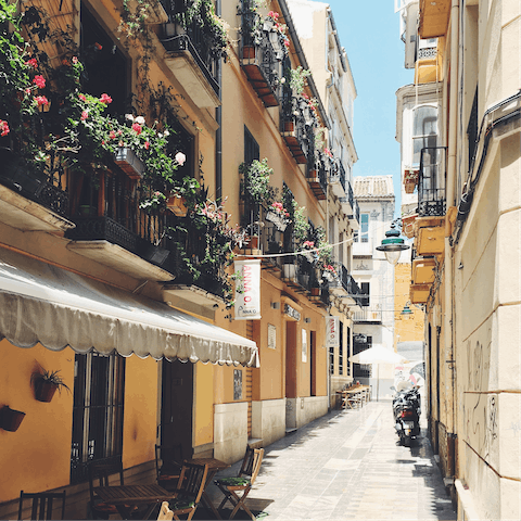 Head out and explore the historic heart of Malaga from this prime location