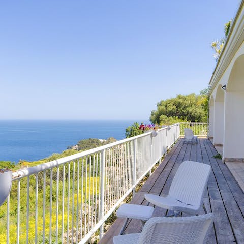 Take to the balcony with a fresh coffee and admire the beautiful ocean views