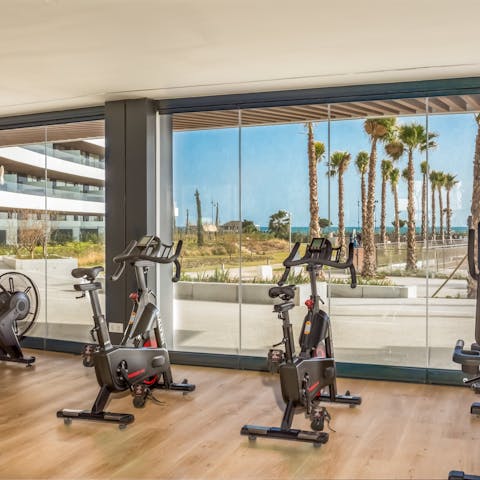 Keep fit with a visit to the communal gym