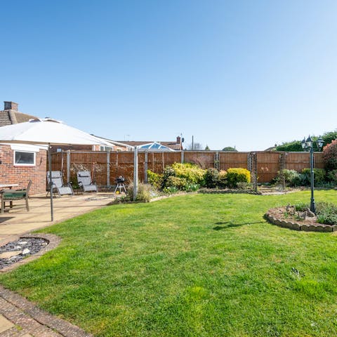 Spend your time in the sun-trap garden – perhaps you'll dine alfresco?