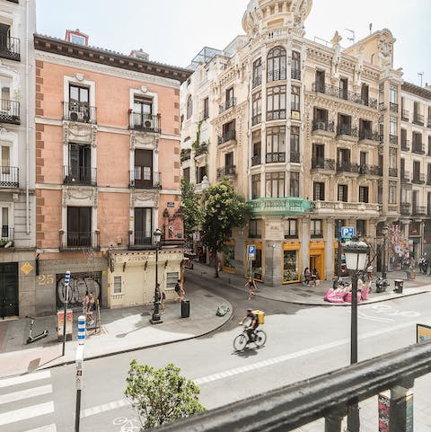 Admire the architecture and watch the world go by from your Juliet balcony