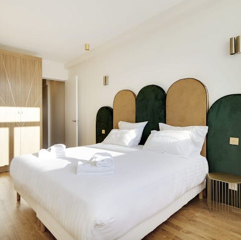 Wake up in the stylishly pared-back bedrooms feeling rested and ready for another day of Paris sightseeing