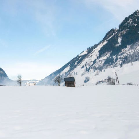 Hop on the ski lift of Rauriser Hochalmbahnen resort, a three-minute drive from home