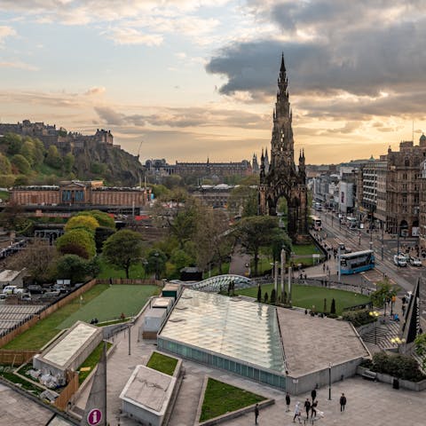 Browse the shops on Princes Street and George Street, just a one-minute saunter away