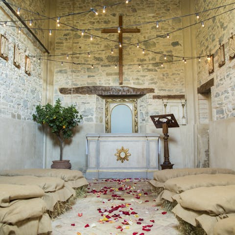 Arrange a special celebration in the villa's private chapel