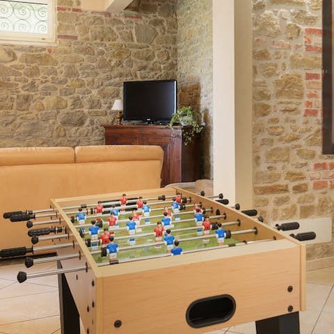 Play a few games of table football in the evenings