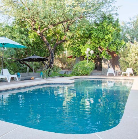 Cool off from the hot desert sun in the refreshing pool