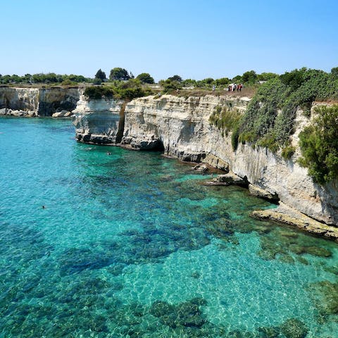 Explore the whitewashed towns and Mediterranean coastline of Puglia from your home in Racale