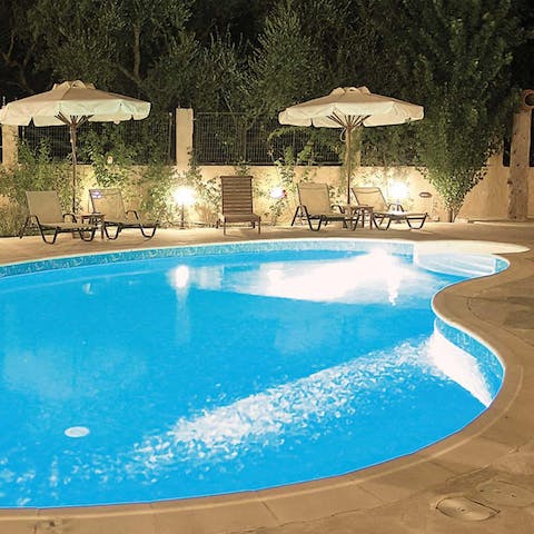 Take an evening dip in your private pool