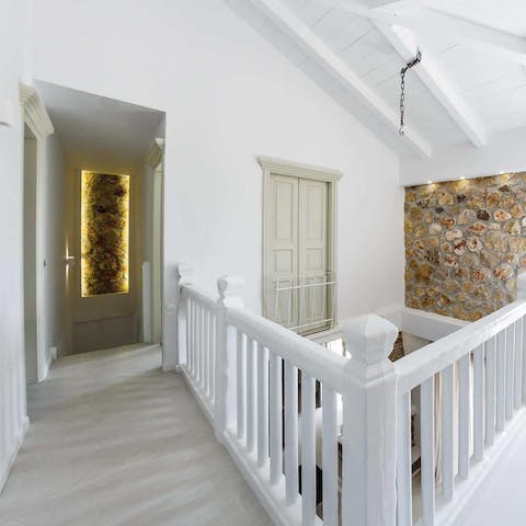 Enjoy the open, airy and elegant feel of this classic Greek home