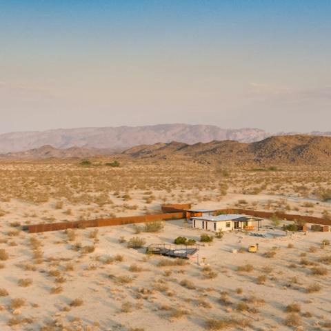 Stay out in the heart of the desert, surrounded by ten acres of land