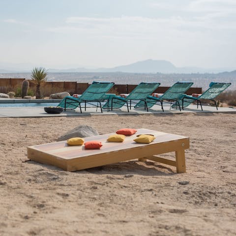 Play some outdoor games in the yard