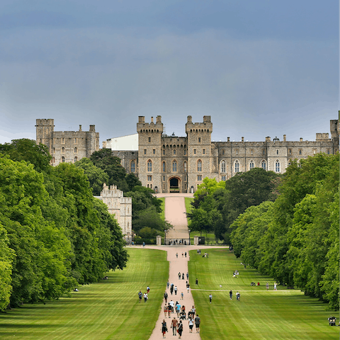 Visit Windsor and its famous castle, less than a fifteen-minute drive away