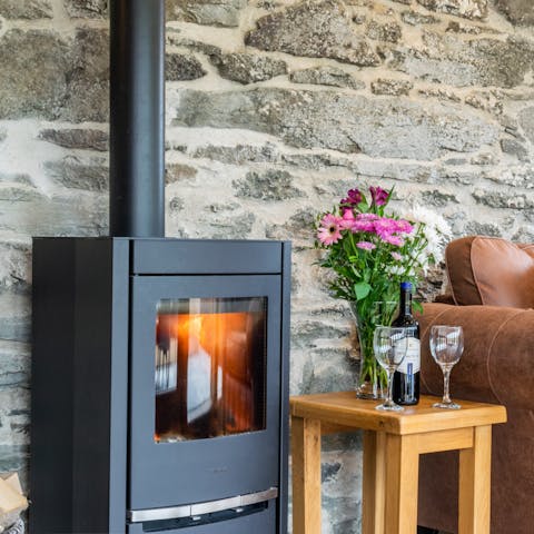 Sip a glass of red by the wood-burning stove on wintery evenings
