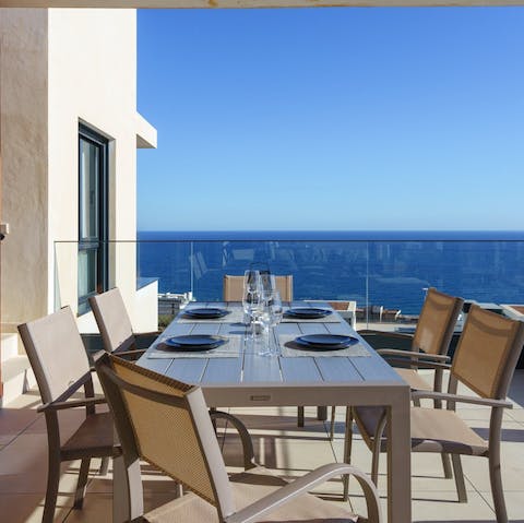 Serve up Spanish delicacies with a view from the alfresco dining area