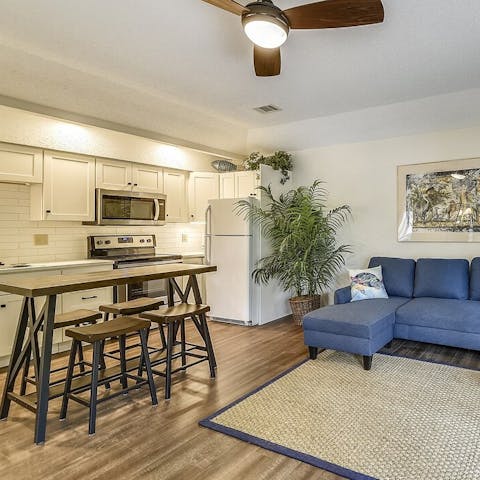 A separate suite offers privacy from the main home