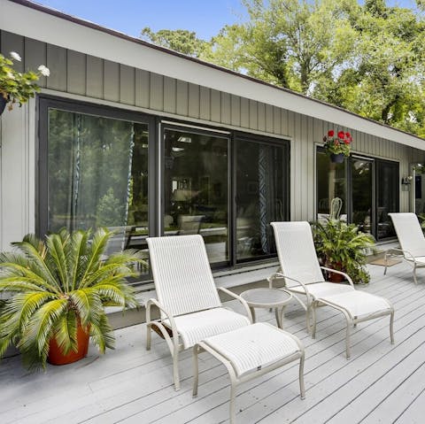 Soak up some rays on the porch