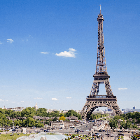 Immerse yourself in Parisian life and visit the famous Eiffel Tower