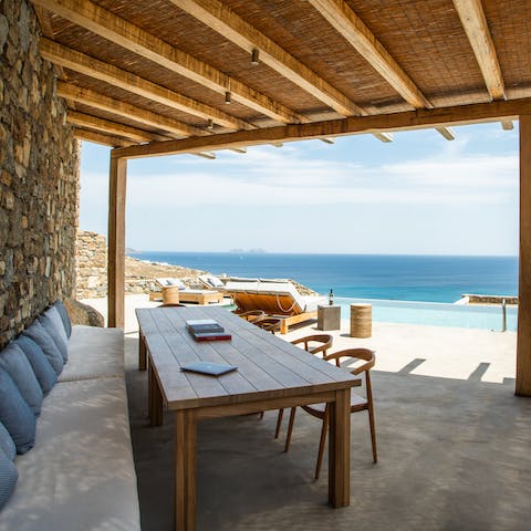 Dine alfresco under the shade