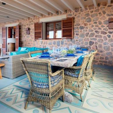 Serve up a Mediterranean feast on the covered terrace 