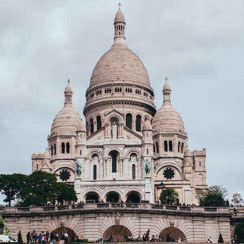 Take the five minute uphill walk to the mighty Sacré-Cœur
