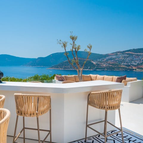 Feast your eyes on incredible sea views from the rooftop terrace