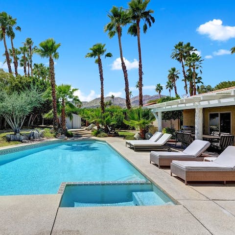 Cool off in the refreshing swimming pool