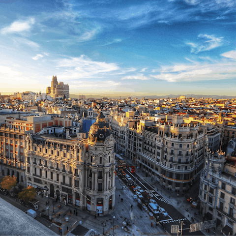 Explore Madrid from your location in the heart of the capital