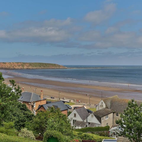 Slip on your sandals and take the five-minute stroll down to Filey Beach