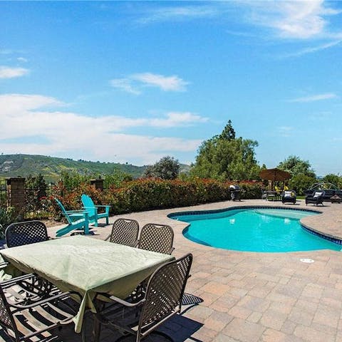 Soak up the sun by the pool