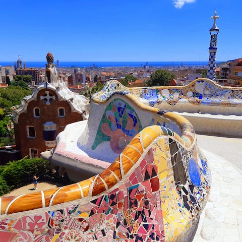 Explore colourful Barcelona – Gaudi's Park Güell is a fourty-seven-minute drive