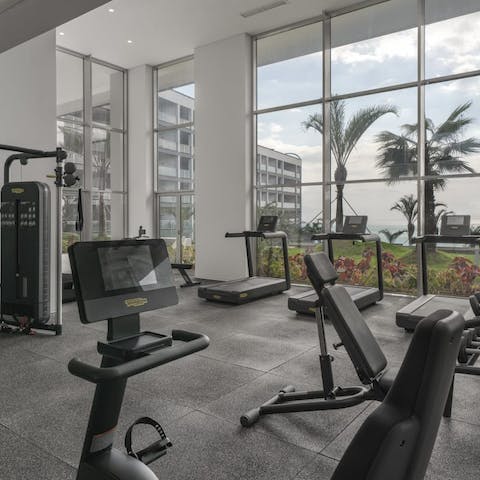 Work up a sweat in the resort's on-site gym