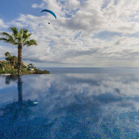 Squeeze in a swim in the infinity pool before lunch