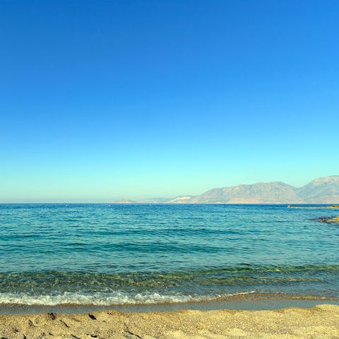Cool off in the clear blue sea – just moments away from the villa