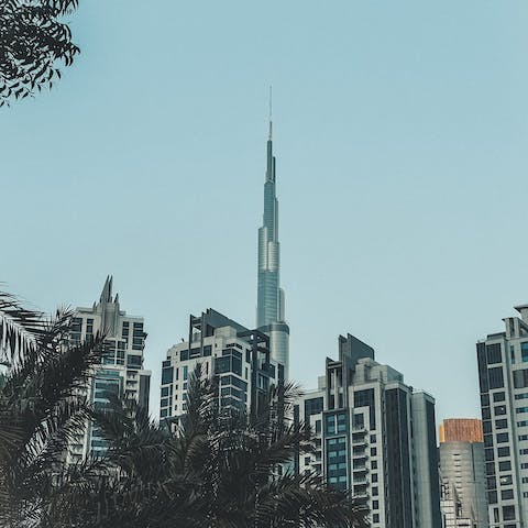 Wander over to the Burj Khalifa and visit the world's tallest building 