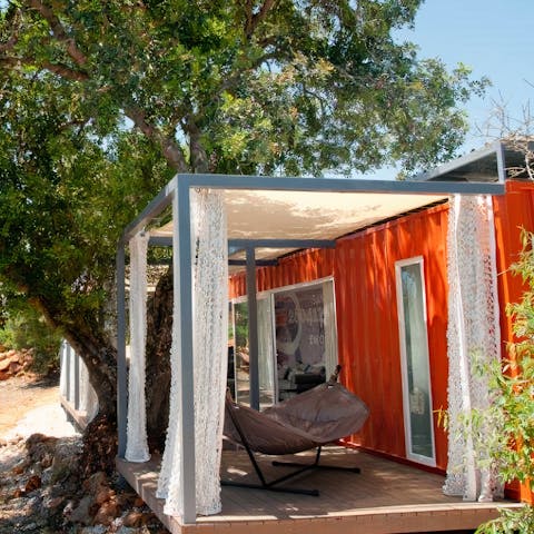Enjoy a more secluded stay in the luxury converted container