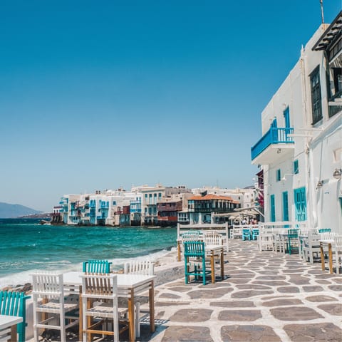 Explore nearby Mykonos Town, full of charm, quaint streets and beautiful buildings