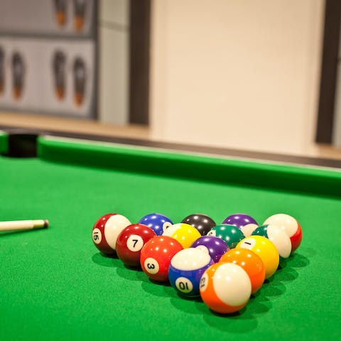 Challenge a friend to a game of pool or have a movie night in the cinema room