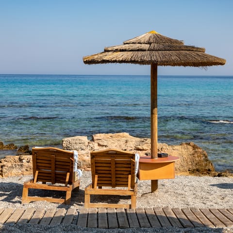 Soak up the sun at one of the many beaches within a short ride from the villa