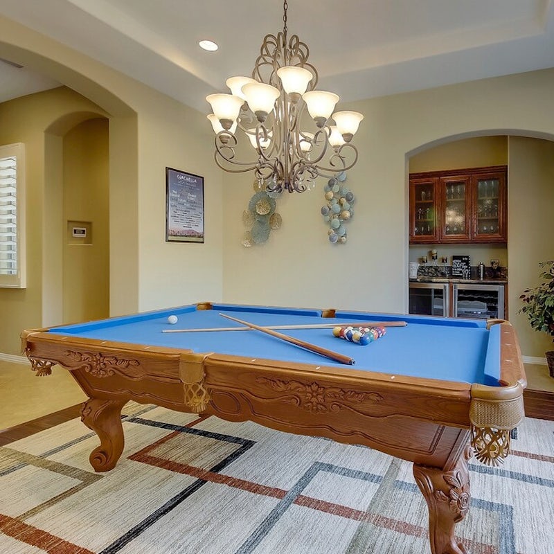 Challenge your friends in the pool room