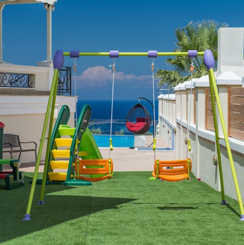 Swing into vacation mode with the children's play area