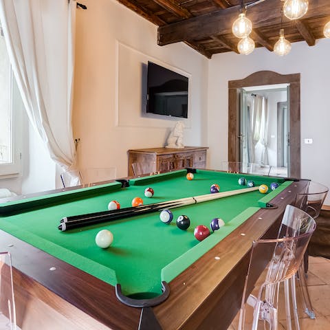 Relax in the lounge and enjoy a game of billiards