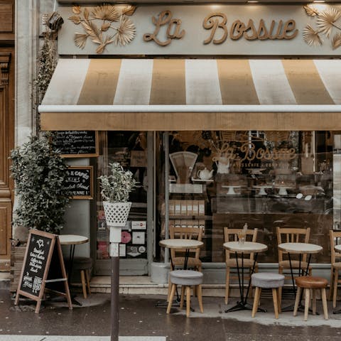 Pause for a refreshing coffee break in a local cafe 