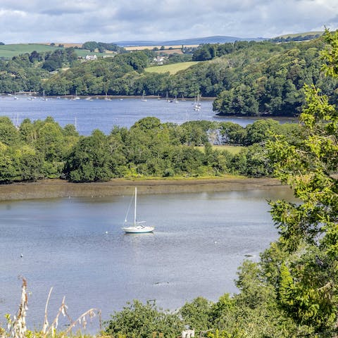 Enjoy the waterfront views from the bedroom window as you sip coffee