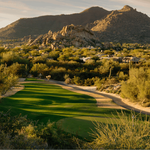 Score a birdie on scenic golf courses nearby