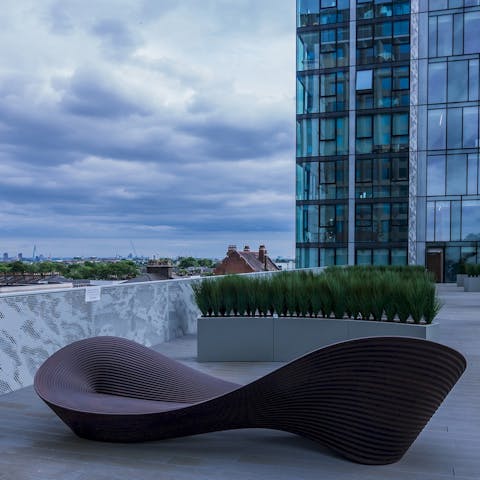 Enjoy balmy summer evenings on the rooftop terrace