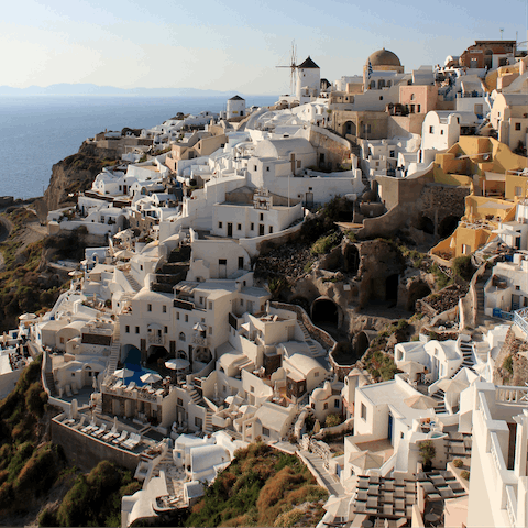 Spend the day in picture perfect Oia, less than a twenty-minute drive away