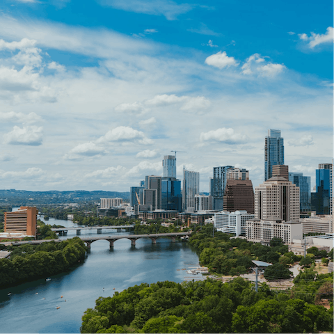 Go out and explore Austin – the Texas Capitol is an eighteen-minute walk away