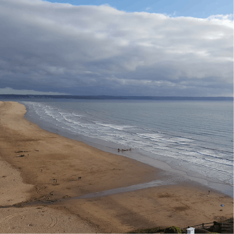 Stay just a ten-minute drive away from Saunton Sands beach