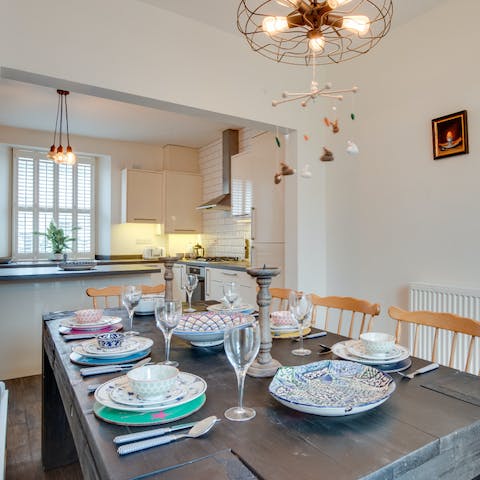Serve up some local fish and chips at the dining area